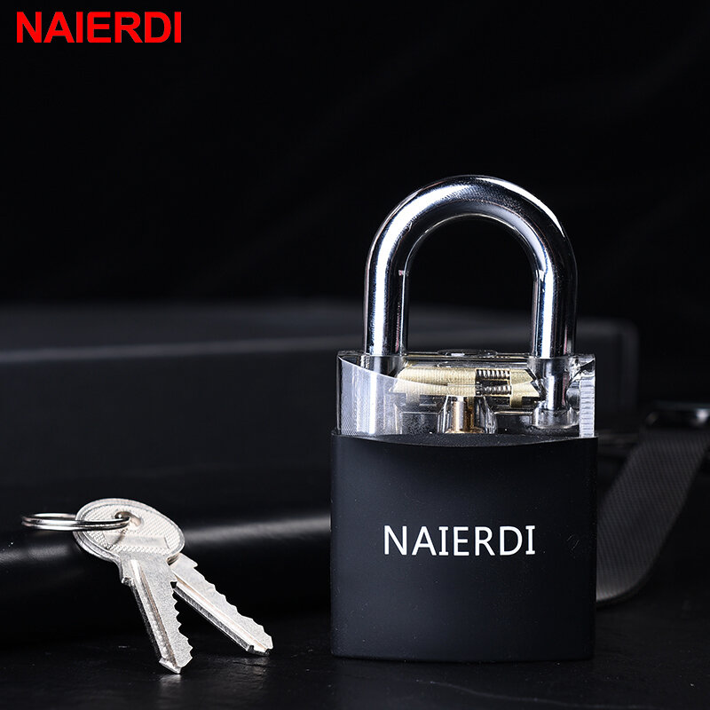 NAIERDI ช่างกุญแจเครื่องมืออุปกรณ์ชุดล็อคที่มองเห็นได้กุญแจหัก Key ถอดตะขอฮาร์ดแวร์