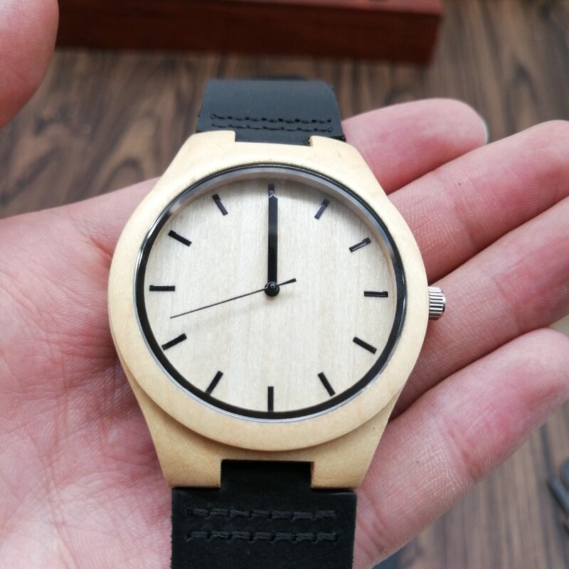 Zu Meinem Papa-Automatische Quarz Uhren Für Größte Vater Geburtstag Lift Luxus Armbanduhr Ahorn Holz Uhr