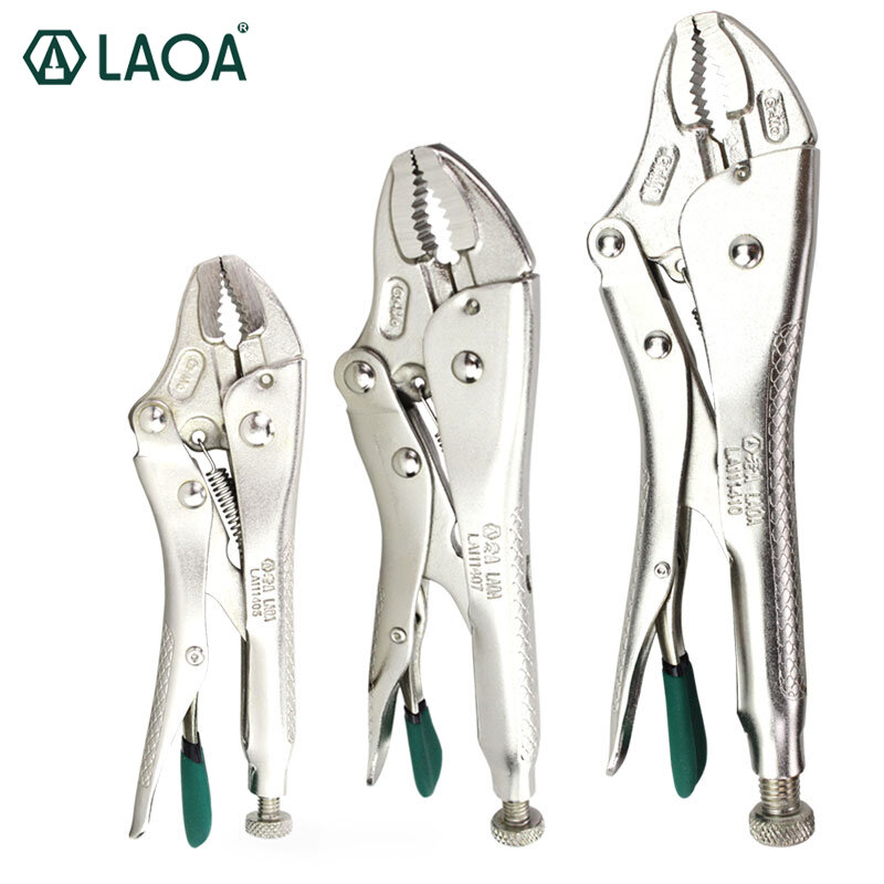 LAOA-Alicates de bloqueo de punta redonda, herramienta de soldadura de 5, 7 y 10 pulgadas, de mandíbula recta, juego de agarres, Mole
