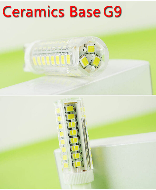 Bombilla LED de cerámica de silicona, lámpara halógena de reemplazo, G9, 6W, 9W, 10W, 12W, 220V