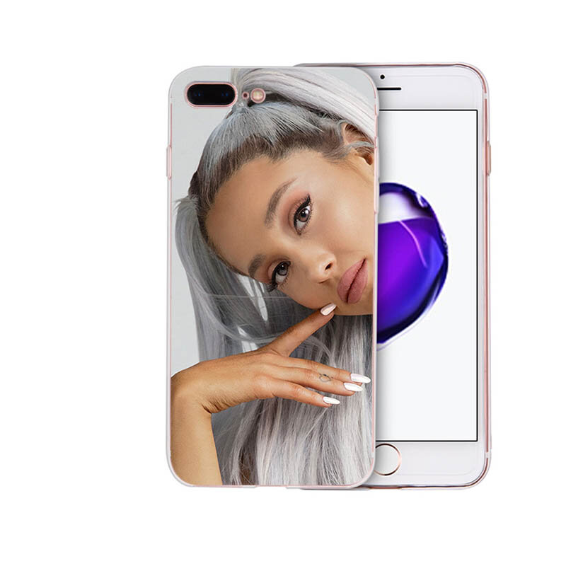 Ariana Grande AG – coque de téléphone en silicone souple, douce, arc-en-ciel, pour filles, pour iphone x xr xs max 7 6s 6 8 plus 5s 5 se