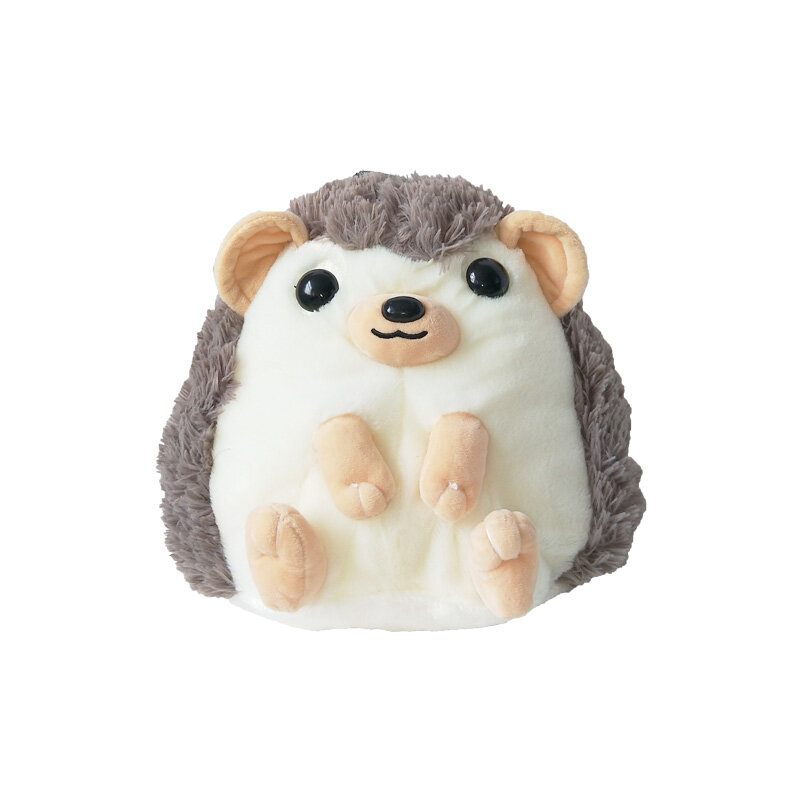Bonito pelúcia ouriço bolsa de ombro brinquedo de pelúcia redonda pequeno ouriço mochila presentes para namorada