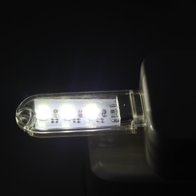 Przenośny brelok Mini lampka usb 3 LEDs lampka nocna 5730 SMD lampka led do czytania książka żarówka do notebooka Power Bank komputer Laptop