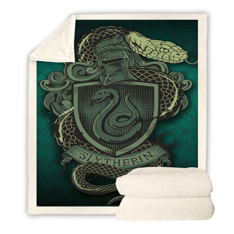 Couverture velours/polaire avec motif imprimé 3D de serpent sur fond vert, plaid sherpa, couvre-lit en peluche, couette, literie de voyage pour jeune