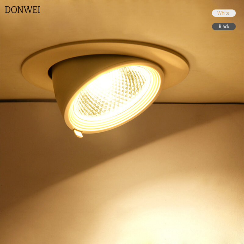 DONWEI – Spot lumineux LED circulaire encastrable, éclairage d'intérieur, luminaire de plafond, idéal pour une cuisine ou une chambre à coucher, 5/7/10/12/15/20W, 85/265V