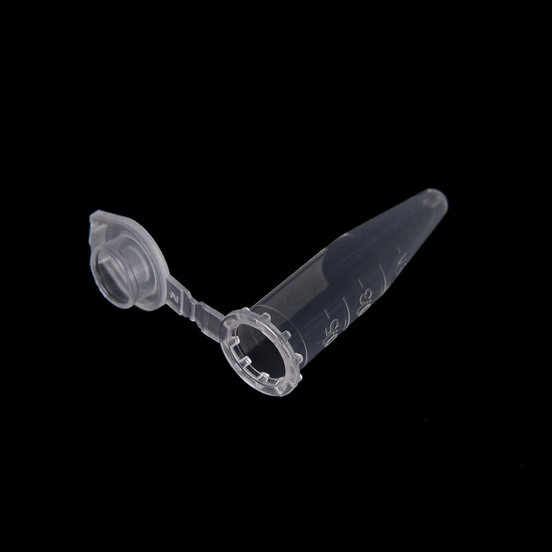 Frasco de centrífuga 50 peças, transparente micro tubo de ensaio recipiente de pressão para laboratório amostra laboratório suprimentos 0.5 ml