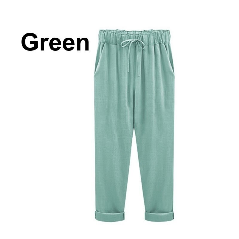 ZOGAA – pantalon sarouel à jambes larges pour femme, salopette ample en coton et lin, couleur bonbon, collection printemps et été