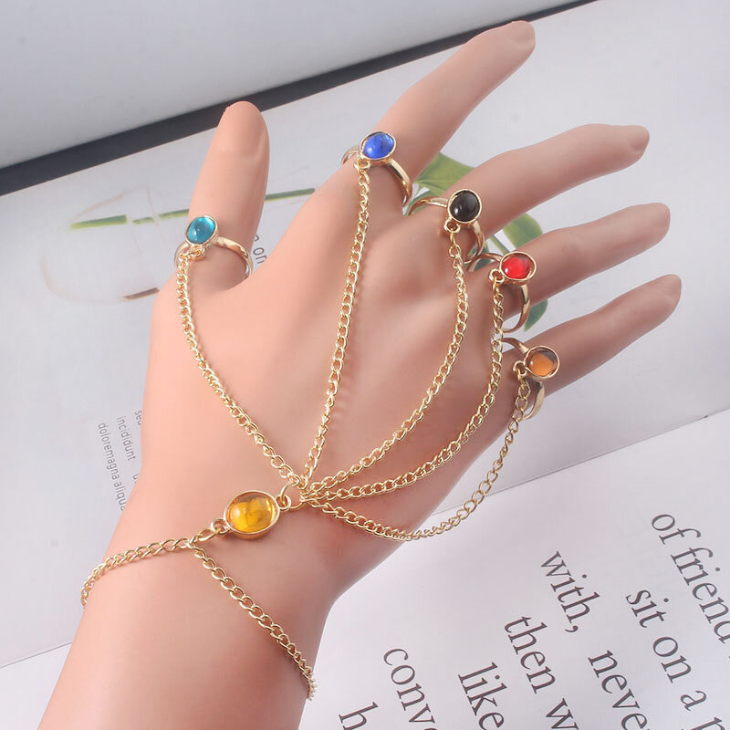 Infinite Power Glove Gauntlet Bracelets Bangles Gem Stone Pulsera For Women Girls Jewelry Gift
