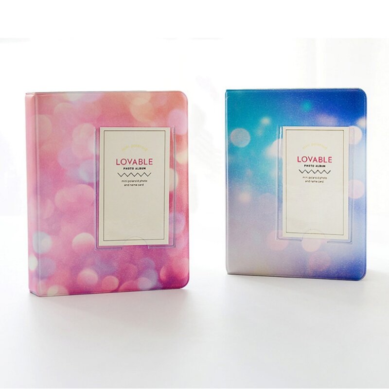 32 กระเป๋าMini Album Colorful Starry SeriesสำหรับFuji Instax Photo Albumสำหรับ 5 นิ้ว/กว้าง 300 210 ฟิล์ม