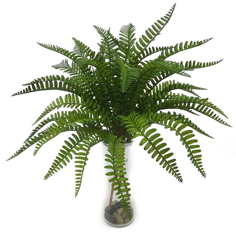 47cm Artificial Green Leaves Plants Simulation Persian Grass Plactic Fake Leaves for Home Garden Decoration Office Desk Ornament