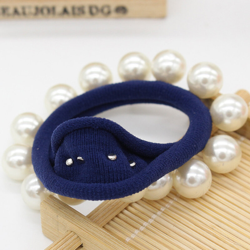 Neue Perle Haar Zubehör Kopfschmuck Handtuch Schleife Nahtlose Haar Krawatte Praktische Mädchen Farbe Kopfschmuck Armband Dual Verwenden