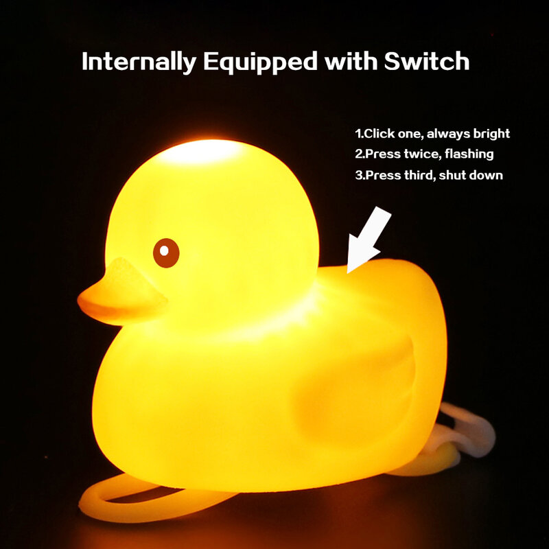 WorthWhile Bicycle Duck Bell with Light Broken Wind  Small Yellow Duck MTB Road Bike Motor Helmet Riding Cycling Accessories