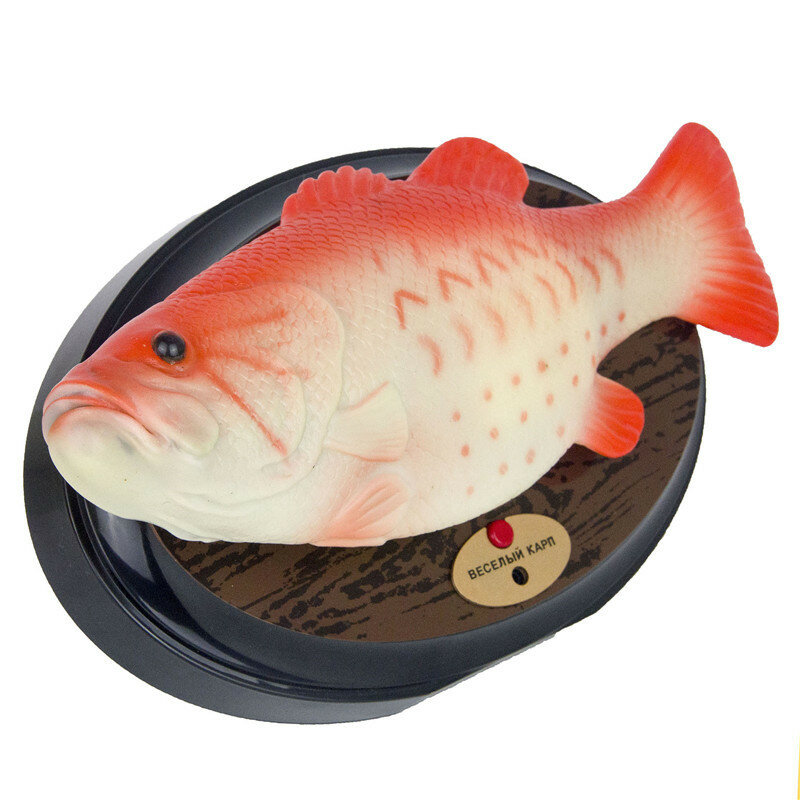 Funny Electronic Singing Plastic Fish Battery Powered Robot Toy Simulation Fishes Novelty Spoof Toys Halloween Decorating Play