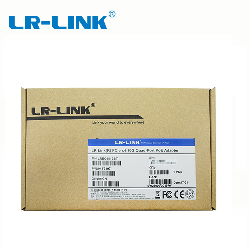 LR-LINK adattatore Intel x550T2BLK del Server della scheda di Lan di PCI Express X4 della scheda di rete di Ethernet del Nic RJ45 del porto doppio 9812BT 10Gb compatibile