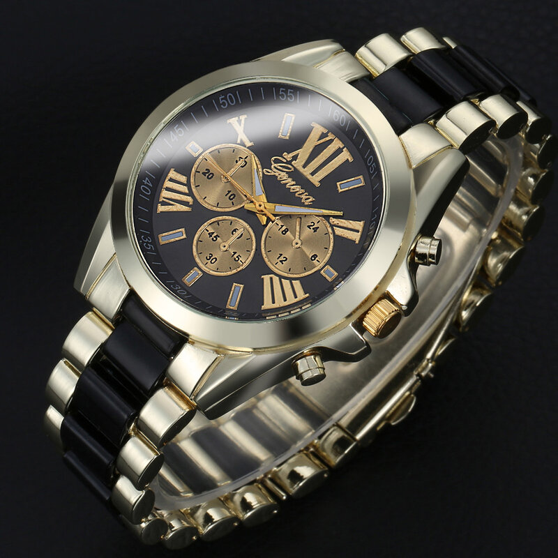Orologi da uomo top brand moda di lusso Casual romano digitale falso quadrante a tre occhi cinturino in acciaio quadrante orologio da uomo 2019 reloj hombre Q