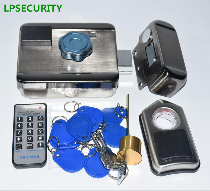 LPSECURITY-cerradura IC de seguridad con lector RFID, mando a distancia, 13,56 MHZ, 3 llaves de metal, 20 unidades