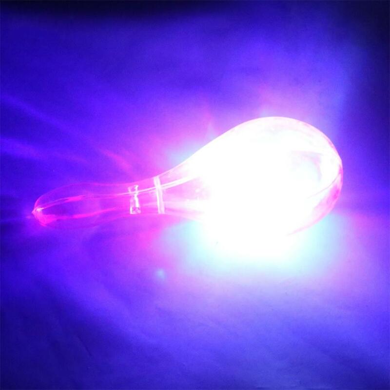 RCtown dzieci doping Light-up marakasy bateria do zabawek obsługiwane LED świecące grzechotki na imprezę losowy kolor zk15