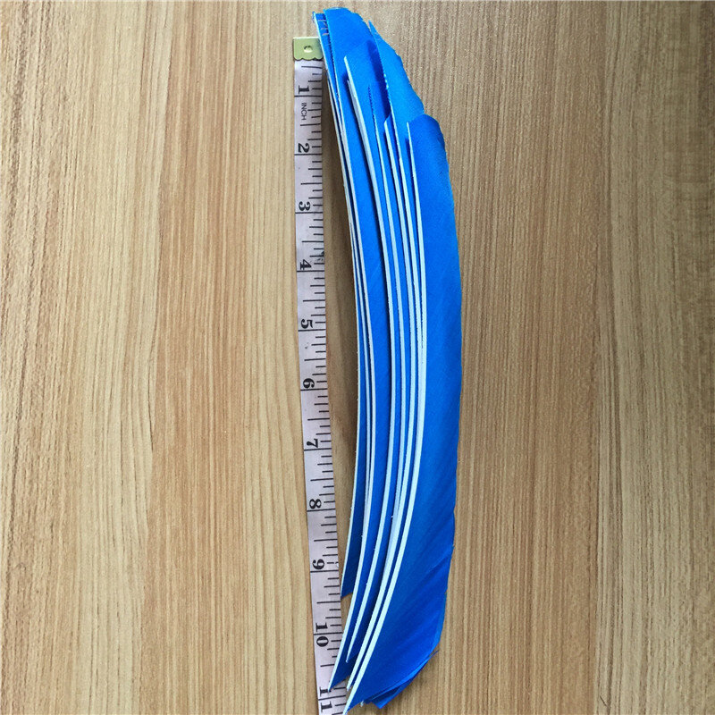 50 pcs Cielo Blu Pieno Lunghezza Reale Turchia Piuma Per Il Tiro Con L'arco Da Caccia E Tiro di Freccia Fletching di Liquidazione di Riduzione Dei Prezzi di Vendita