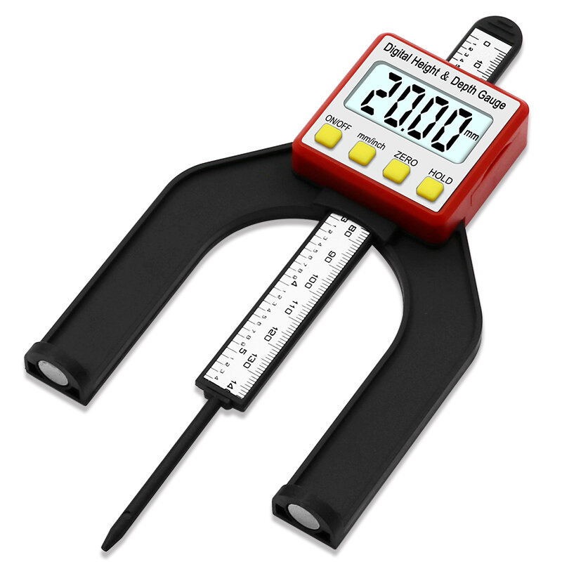 strumento di misurazione del calibro di apertura del misuratore digitale per la lavorazione del legno in acciaio inossidabile da 0-300 mm Les-Theresa Calibro di altezza