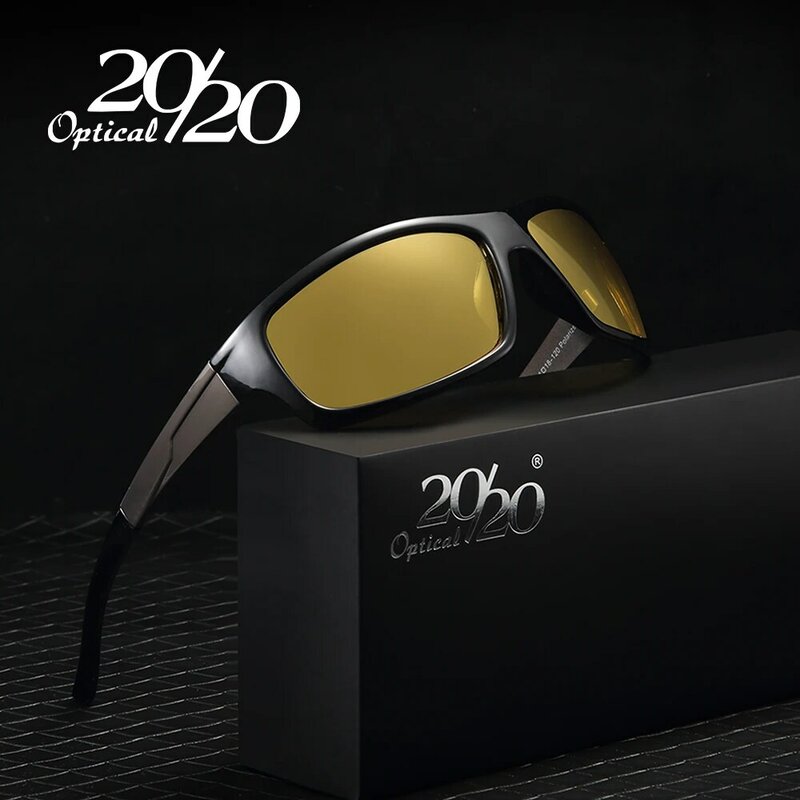 Gafas de sol lente de visión nocturna UV400 Antirreflejo Conducción Gafas marco plástico 