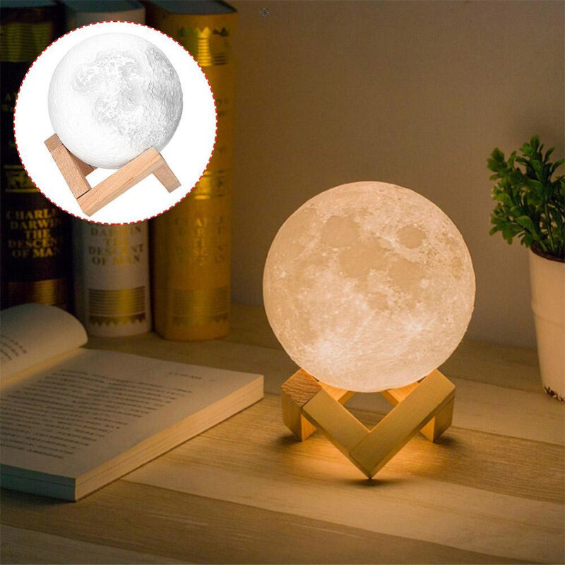 Magiczne 8 CM sterowanie dotykowe LED światło księżyc zabawki Luminous księżyca dzieci dzień księżyc podświetlane zabawki prezenty z akumulator USB linii