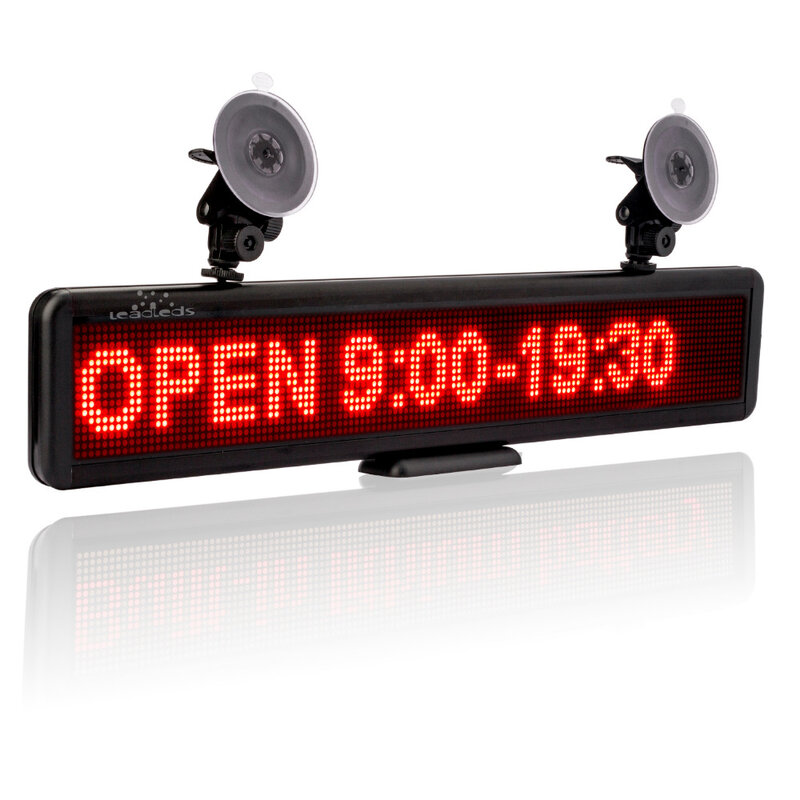 12v Car Led Sign Scrolling Advertising Message Russian Display Board Multi-Purpose Programmable Rechargable Built-in Battery