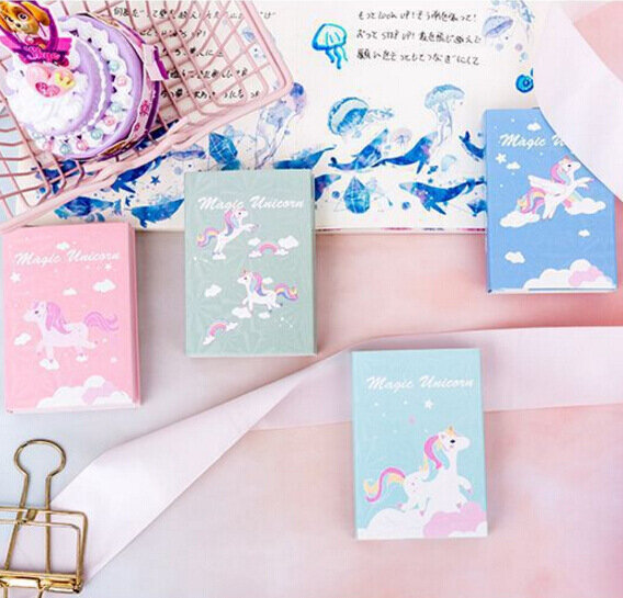 Creative Student Stationery Unicorn Post Messages Pad Stickers Memo Notes Set