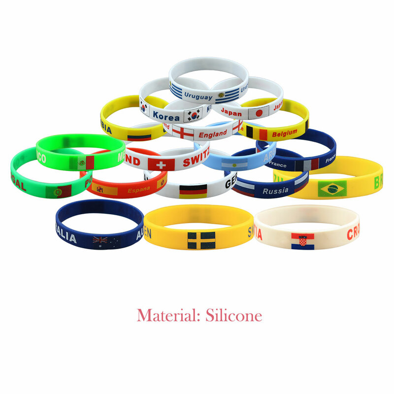 Marca nueva 1 piezas Fans de fútbol ventilador accesorios de pulsera de silicona de animadoras suministros
