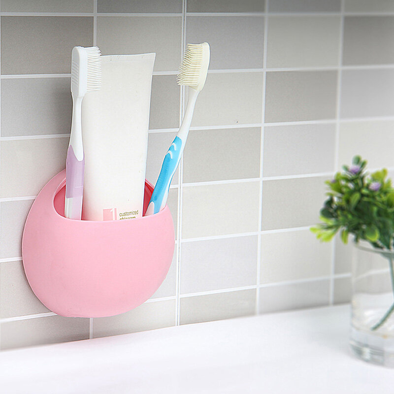 ไข่ยาสีฟันผู้ถือแปรงสีฟัน Hooks ดูดถ้วยสำหรับห้องครัวห้องน้ำถ้วย Wall Mount Sucker