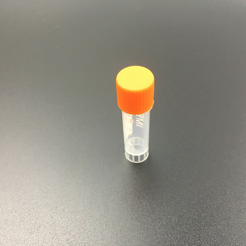 Tubo centrífugo de graduación de 100 ml, botellas de plástico voluminosas de 2ml con tapa de rosca, contenedor transparente que puede legionar viales, 1,8 unidades