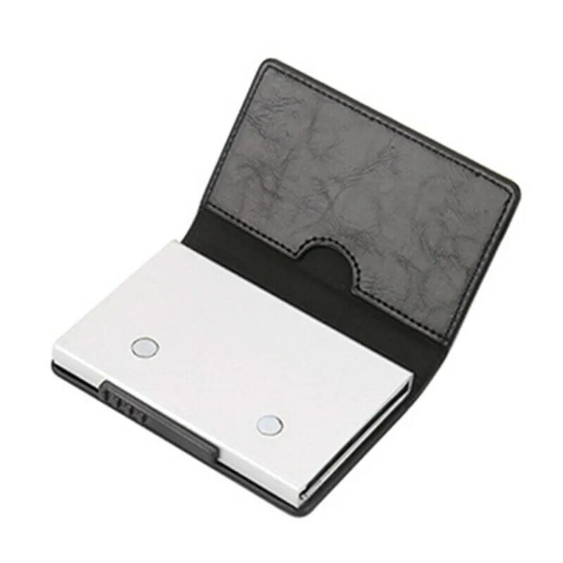 ZOVYVOL 2021 새로운 RFID 카드 홀더 차단 Crad Wallet 금속 남성 여성 싱글 박스 미니멀리스트 지갑 남성용 카드 용 알루미늄