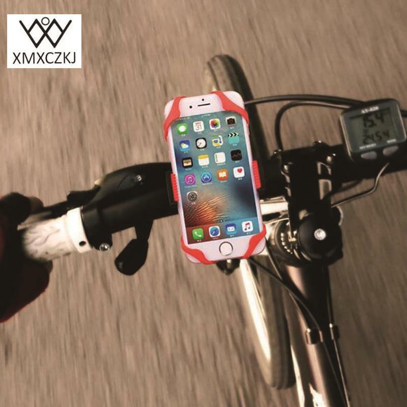 Xmxczkjユニバーサル携帯電話自転車オートバイハンドルバーシリコンセキュリティバンドiphone用電話ホルダーバンドsamsunggps