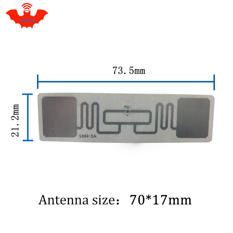 RFID tag UHF sticker Alien 9662 EPC6C wet inlay 915mhz868mhz Higgs3 500pcs free shipping long range adhesive passive RFID label