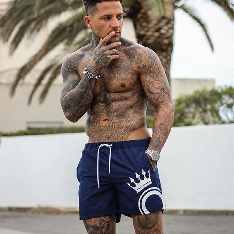 2021 novo quente nova moda masculina shorts calças de musculação moletom de fitness curto basculador casual calções masculinos