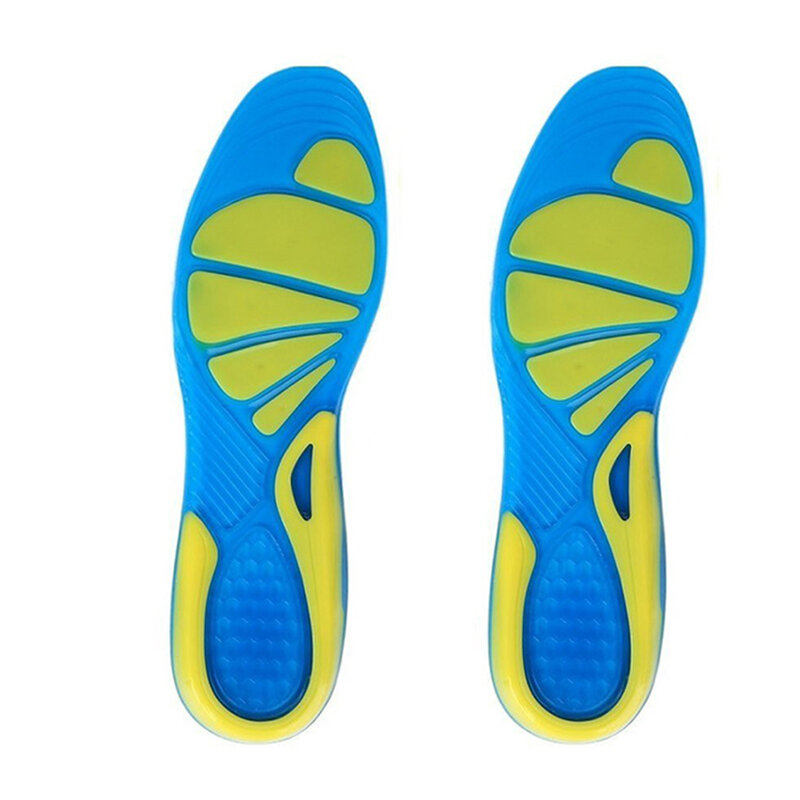 1ペアユニセックスtpeシリコーンgelランニングスポーツインソール足ケア足底筋膜炎整形外科インソールの靴パッドマッサージ стельки