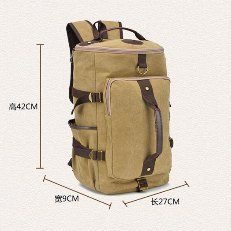 Холщовая дорожная сумка для мужчин, винтажные мужские тоуты для путешествий, мужской рюкзак, 1 шт.