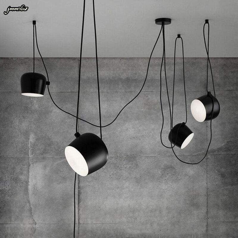 Jmmxiuz Creatieve DIY Kantoor Hanglampen Studio Moderne Hang Lamp Hanglamp Armatuur Zwart/Wit AC110-240 Aluminium Lamp