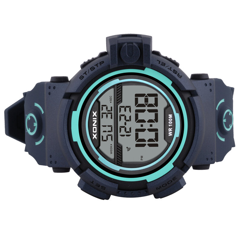 Часы наручные мужские электронные, модные спортивные водонепроницаемые цифровые армейские в стиле милитари