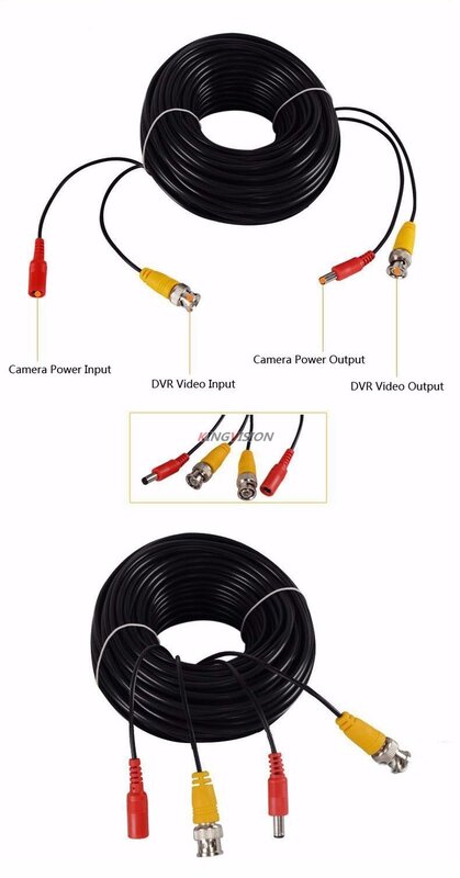 Удлинительные провода BNC + DC, удлинительные кабели AHD для видео и питания, 5 м, 10 м, 15 м, 20 м, 30 м, 50 м, 2 в 1