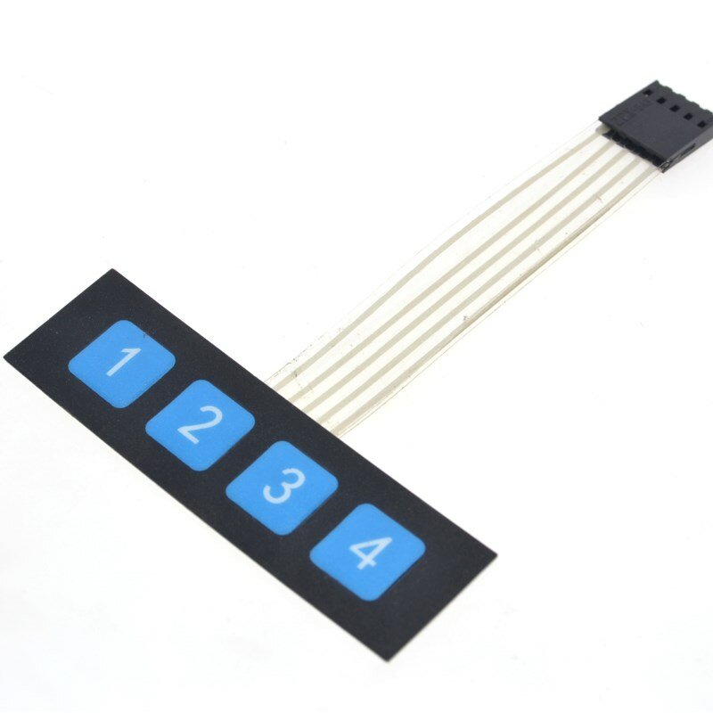 لوحة مفاتيح غشاء مصفوفة 1 × 4 4 ، لوحة تحكم SCM ممتدة ، وحدة تحكم فائقة النحافة لـ Arduino ، قطعة واحدة