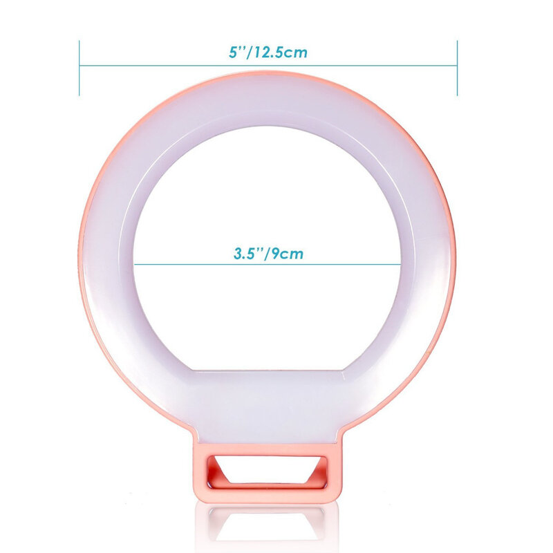 Newer 5 "/12.5cm 핑크 디밍 가능 스마트 폰 LED 링 셀카 라이트 셀카 클립 온 LED 라이트, 샤오미/레드미 4x/스마트폰용