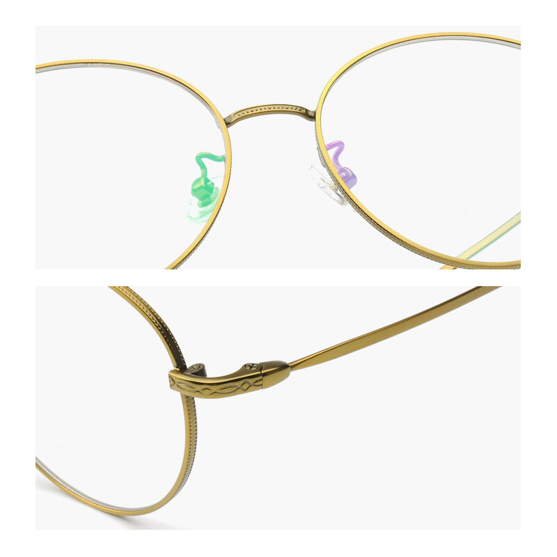 وصفة طبية نظارات للنساء مستديرة النساء النظارات قصر النظر شفافة فوتوكروميك العدسات ل البصر المعادن النظارات البصرية