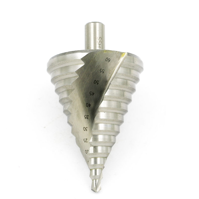 Broca cone 6-60mm hss, conjunto de brocas passo, perfuração de metal e madeira, plástico, diâmetro 13mm