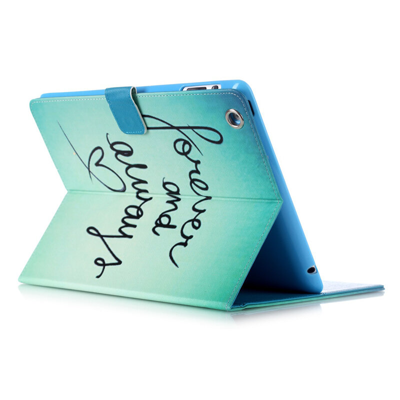 แท็บเล็ต Funda สำหรับ iPad 2 3 4 9.7 "นิ้วการ์ตูนแมวพิมพ์หนังกระเป๋าสตางค์แม่เหล็กกรณีพลิก coque SHELL Skin