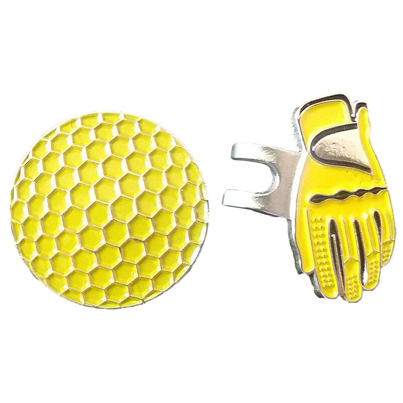 マグネットシルバーメタリックバイザー1個,取り外し可能な金属,ゴルフボール,マーカーセット,ゴルフキャップ,スーパーアクセサリー