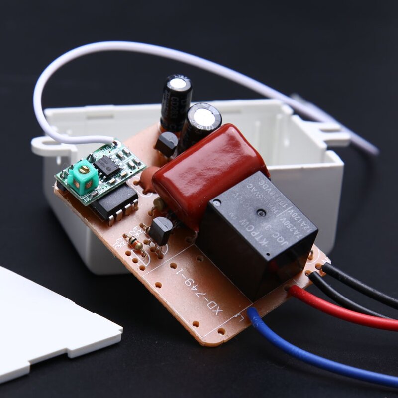 Interruptor de encendido/apagado inalámbrico para lámpara de cristal, receptor y emisor de luz, 2019 V, 1 vía, 220