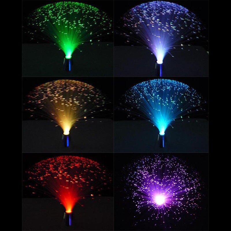 Lámpara sensorial para autismo indefinido, luz LED en el hogar, relajante, multicolor, fibra óptica, hielo, nueva iluminación