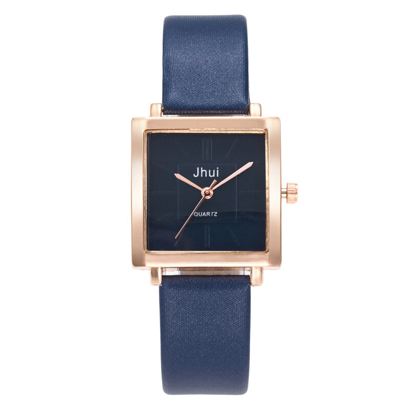 Luxo quadrado dial relógios femininos moda couro quartzo senhoras relógio de pulso pulseira relógio feminino reloj mujer relogio feminino
