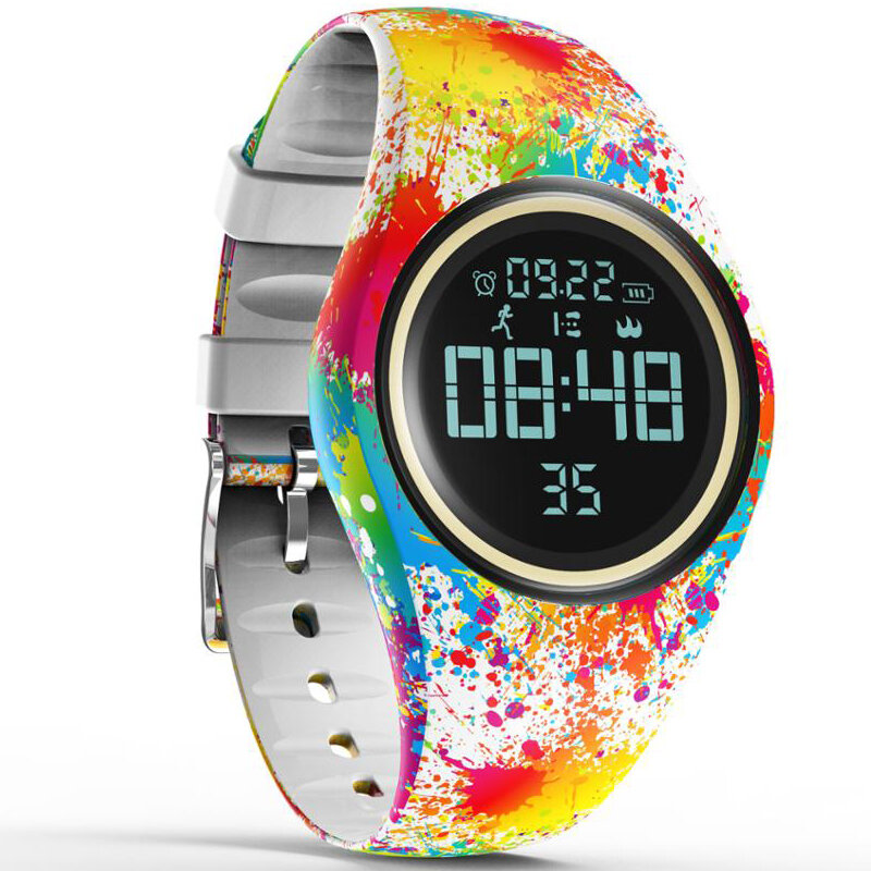 Reloj deportivo inteligente para mujer, pulsera Digital con detección de movimiento, podómetro, resistente al agua, creativo, colorido, 2020