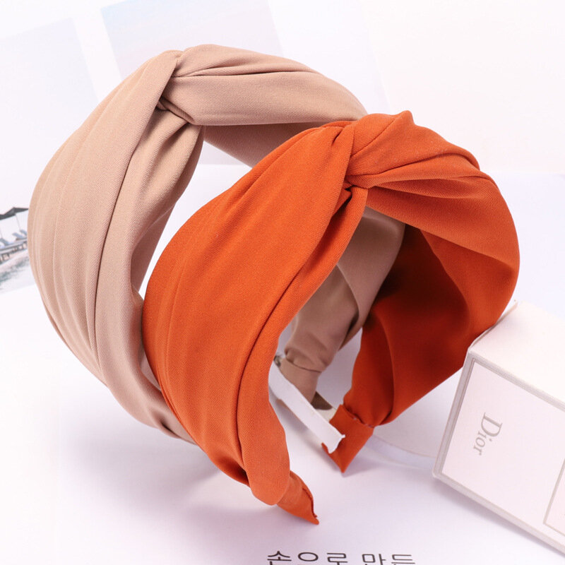 New Solid Hair Knotted Hair Band for Women Turban Headbands Hairbands Headwear Hair Accessories